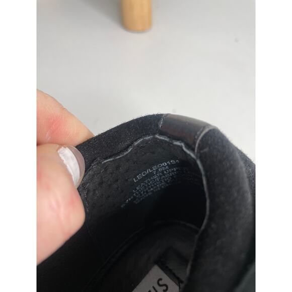 Steve Madden Leo Suede Leather Ankle Boots Size 7.5 Black Minimalist Western - Picture 10 of 10